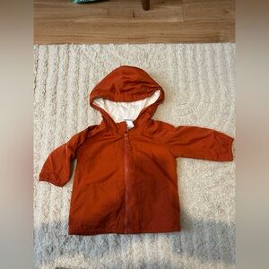 Kids' Rust Orange Hooded Raincoat